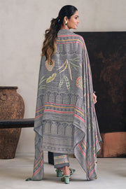 Grey Digital Print Casual Salwar Suit